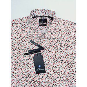 Ben Sherman Slim Fit Stretch Size Medium 15-15.5 34/35 Floral Long Sleeve Shirt